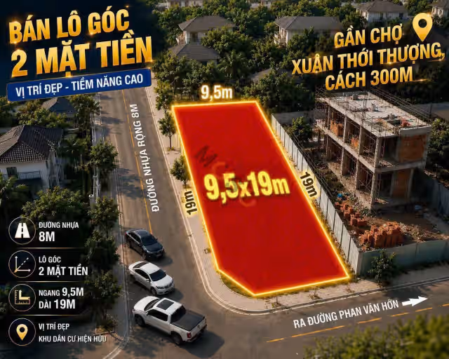 Bán đất Phan Văn Hớn Huyện Hóc Môn, TP.HCM – giá 4.6 tỷ
